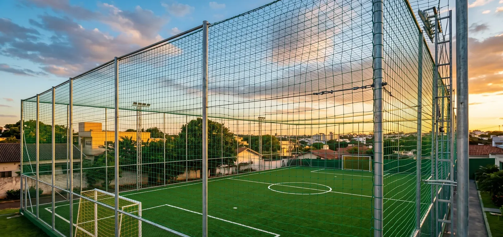 Fechamento completo de arena society em 720 m²